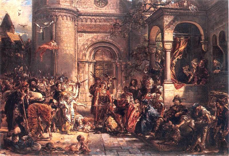 Jan Matejko Immigration of the Jews oil painting picture